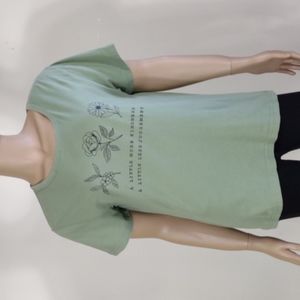 A little more kindness Large green 100% cotton Tshirt